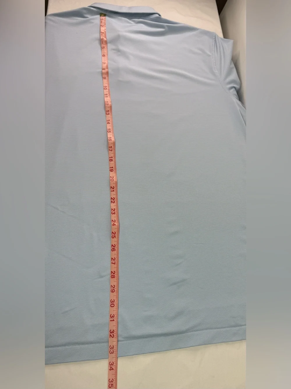 Peter Millar Summer Comfort Performance Golf Polo Shirt Light Blue Size XL